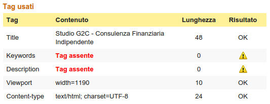 Fattori on page meta tag